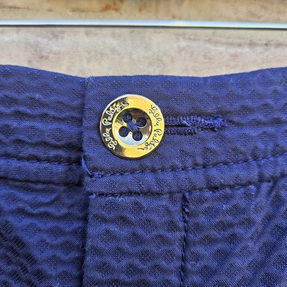 Lilly Pulitzer Colette Scallop Hem Navy Blue Skort 0 With Extra Button NWOT - Picture 3 of 11